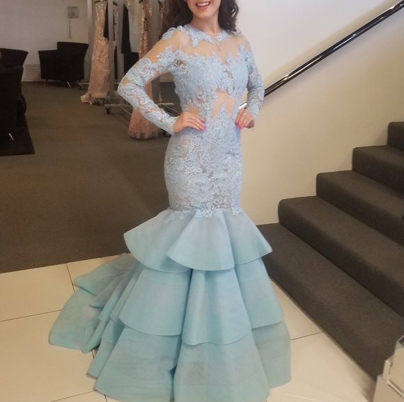 Sherri Hill 52044 Light Blue - Picture 7 of 8